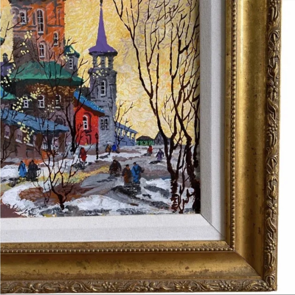 Rare Anatole Krasnyansky Signed Artist Proof Acrylic Cityscape Serigraph Framed - Picture 6 of 12